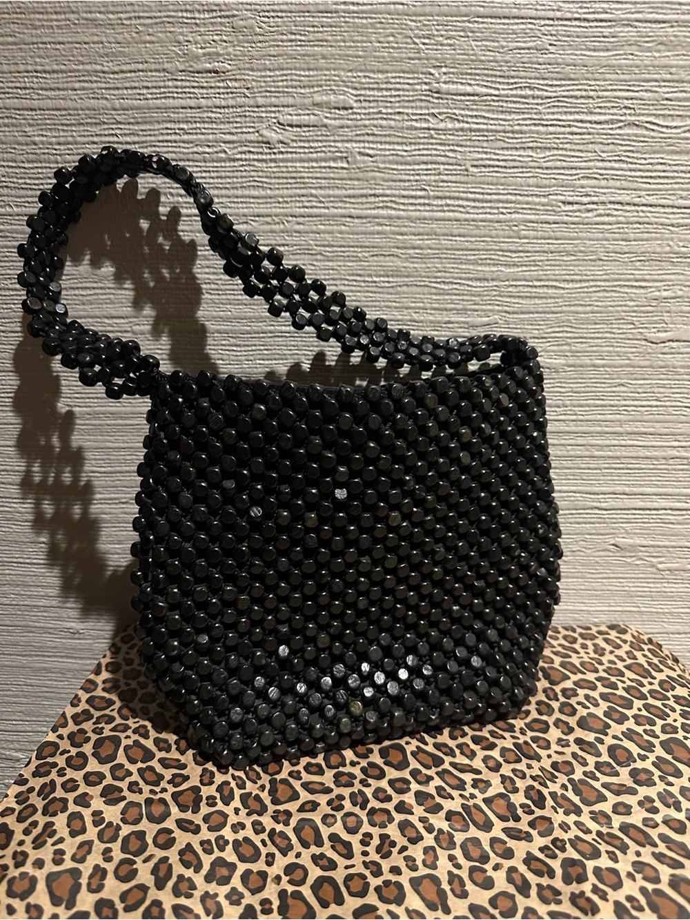 The Sak Black Beaded Shoulder Bag